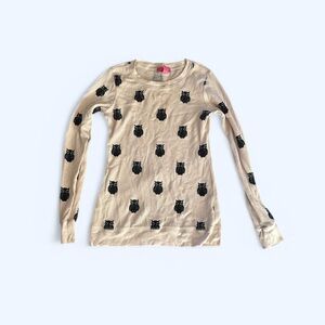 Tan Black Owl Print Thermal